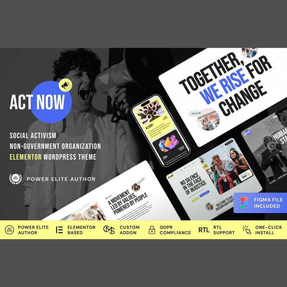 Act Now - Social Activism & NGO WordPress Theme Act Now - Social Activism & NGO WordPress Theme