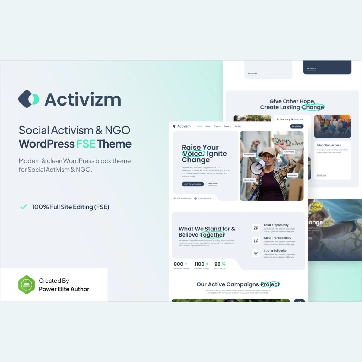 Activizm – Social Activism & NGO Gutenverse FSE WordPress Theme Activizm – Social Activism & NGO Gutenverse FSE WordPress Theme