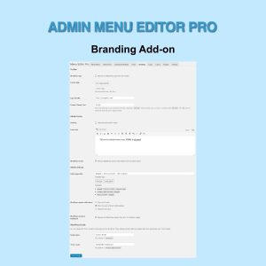 Admin Menu Editor Pro - Branding Add-on