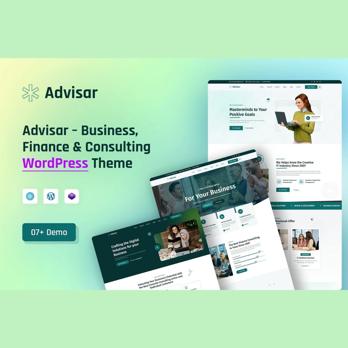 Advisar - Business, Finance & Consulting WordPress Theme Advisar - Business, Finance & Consulting WordPress Theme