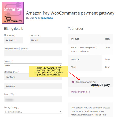 Amazon Pay WooCommerce payment gateway Amazon Pay WooCommerce payment gateway