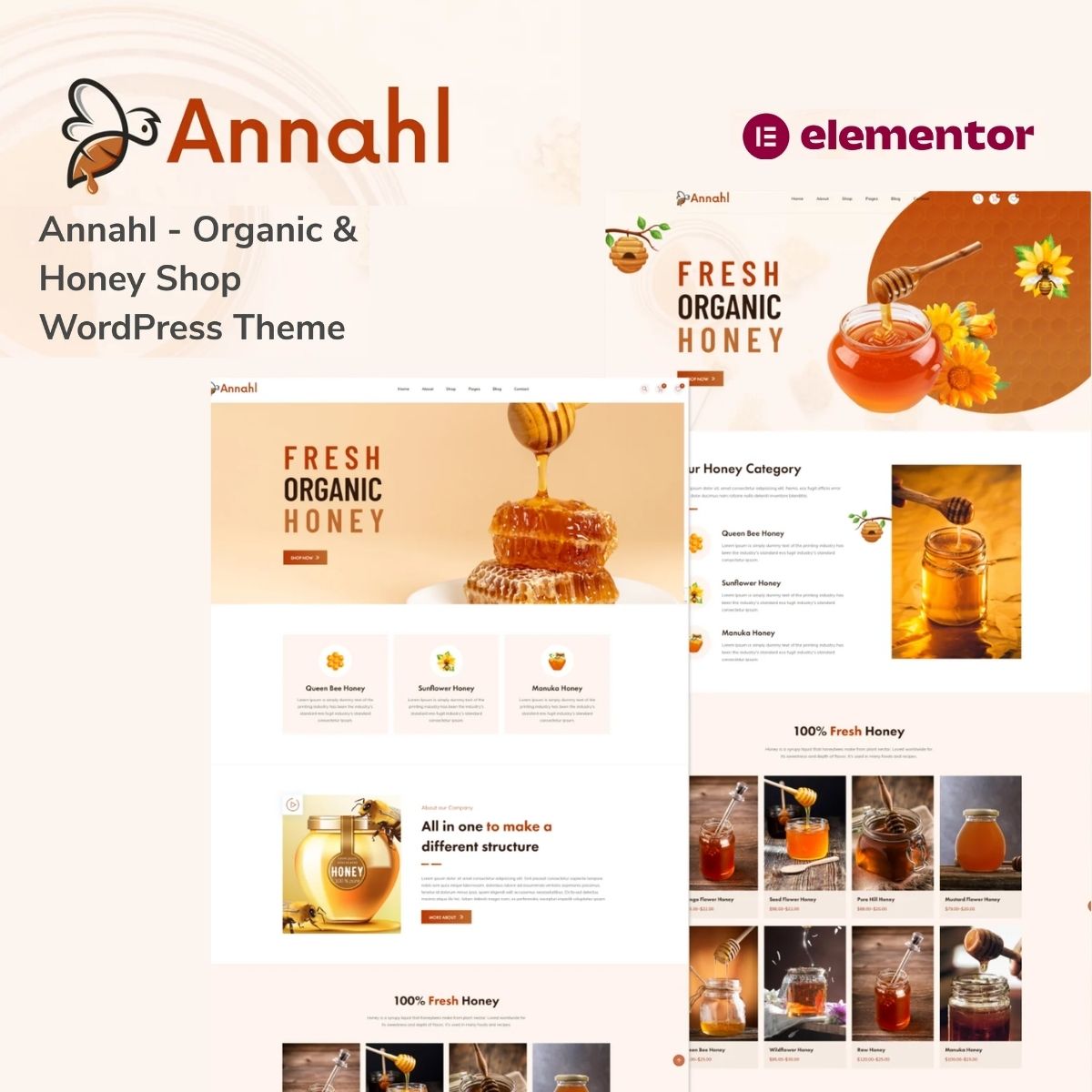 Annahl - Organic & Honey Shop WordPress Theme Annahl - Organic & Honey Shop WordPress Theme