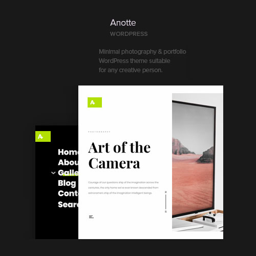 Anotte - Horizontal Photography WordPress Theme Anotte - Horizontal Photography WordPress Theme