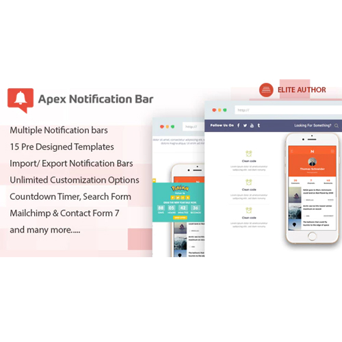 Apex Notification Bar - Responsive Notification Bar Plugin for WordPress Apex Notification Bar - Responsive Notification Bar Plugin for WordPress