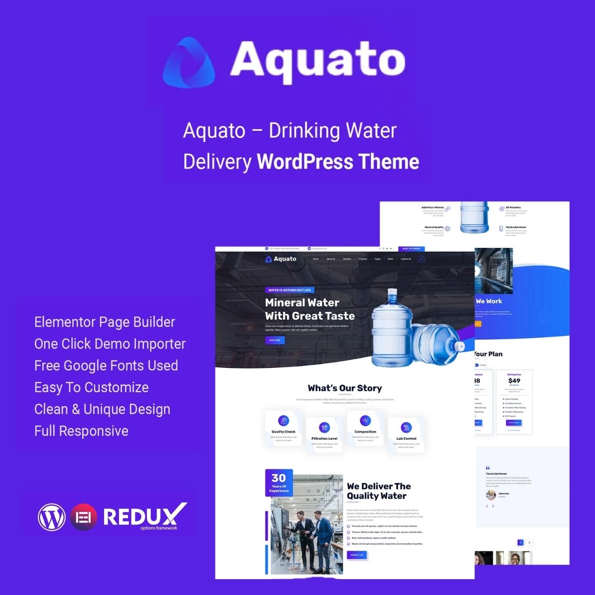 Aquato – Drinking Water Delivery WordPress Theme Aquato – Drinking Water Delivery WordPress Theme