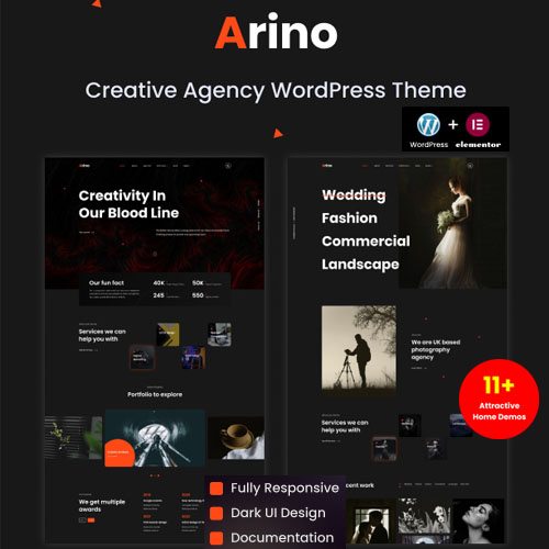 Arino - Creative Agency WordPress Theme Arino - Creative Agency WordPress Theme