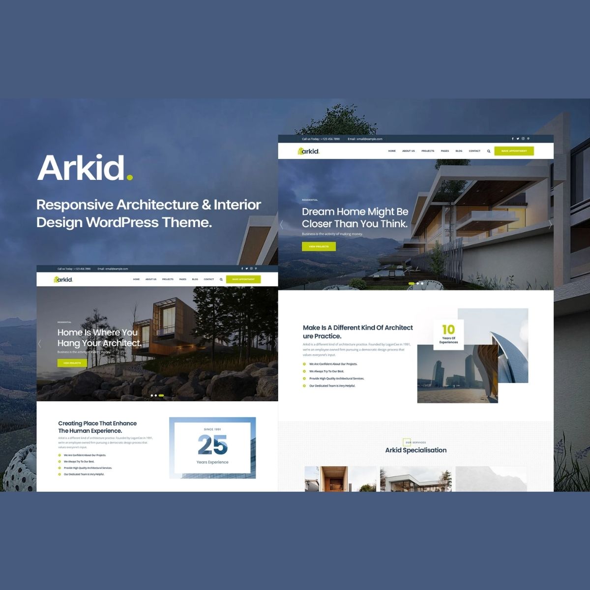 Arkid - Architecture and Interior Design WordPress Theme Arkid - Architecture and Interior Design WordPress Theme