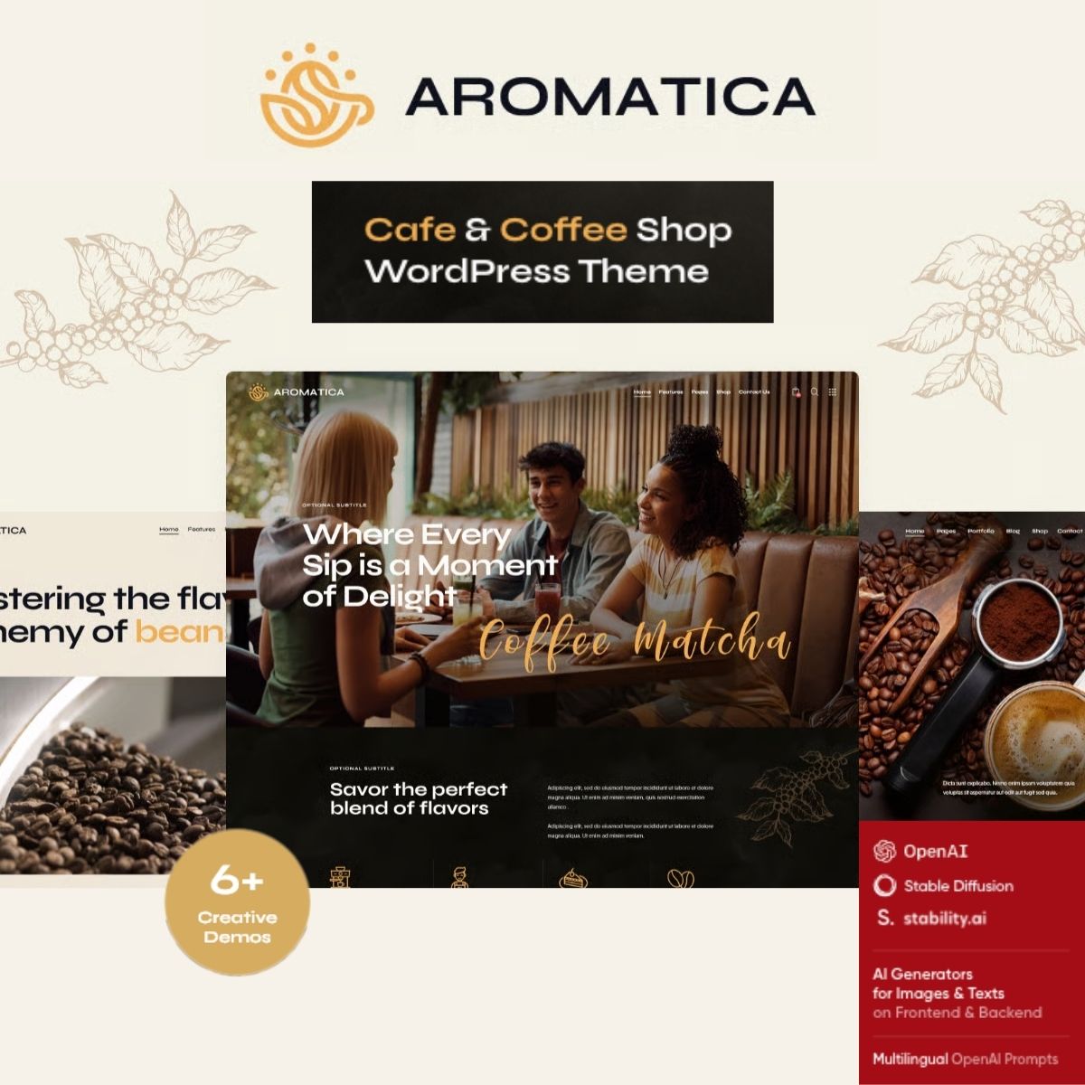 Aromatica - Cafe & Coffee Shop WordPress Theme Aromatica - Cafe & Coffee Shop WordPress Theme