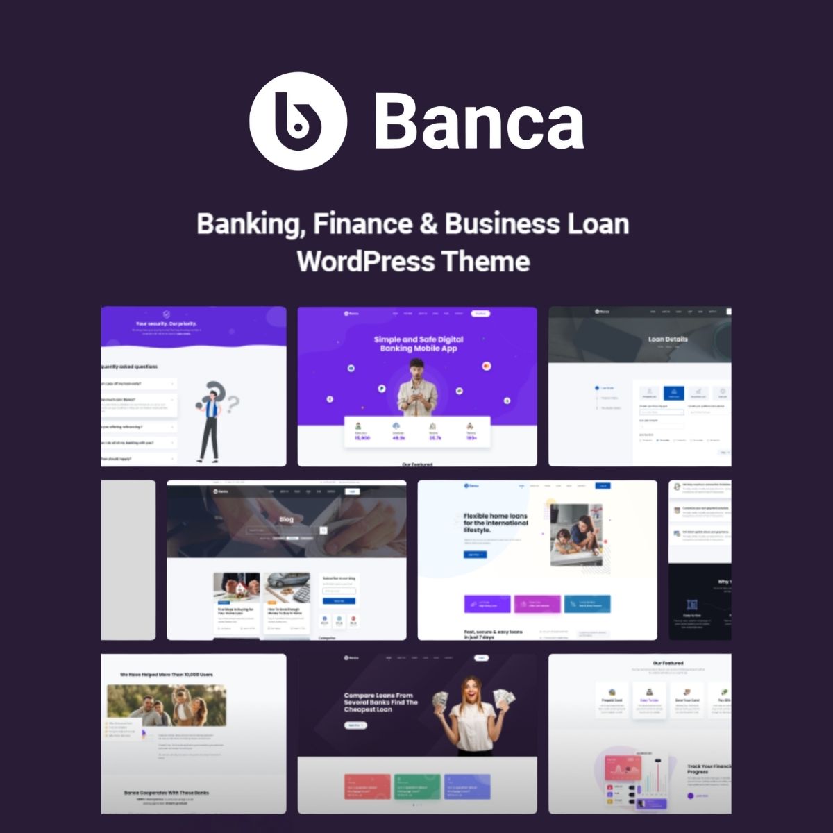 Banca - Banking, Finance & Business Loan WordPress Theme Banca - Banking, Finance & Business Loan WordPress Theme