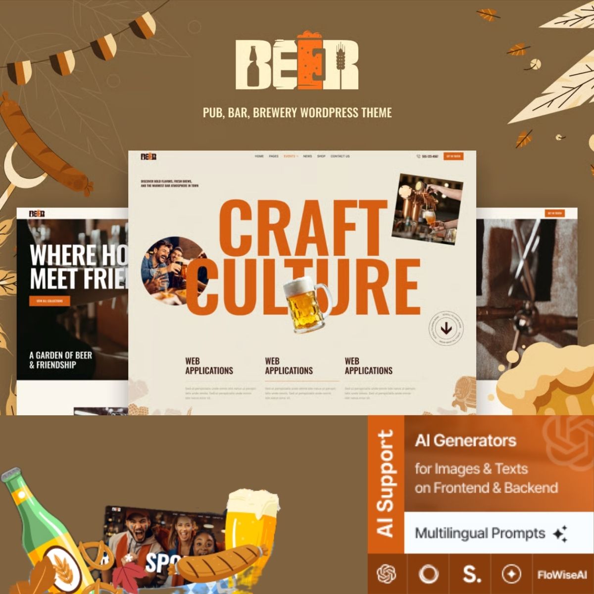 Beer - Pub, Bar, Brewery WordPress Theme Beer - Pub, Bar, Brewery WordPress Theme