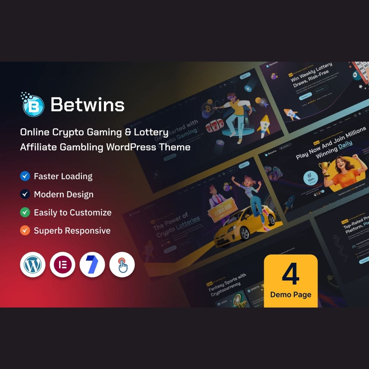 Betwins - Online Crypto Gaming & Lottery Giveaways Affiliate WordPress Theme Betwins - Online Crypto Gaming & Lottery Giveaways Affiliate WordPress Theme