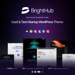 BrightHub - SaaS & Tech Startup WordPress Theme