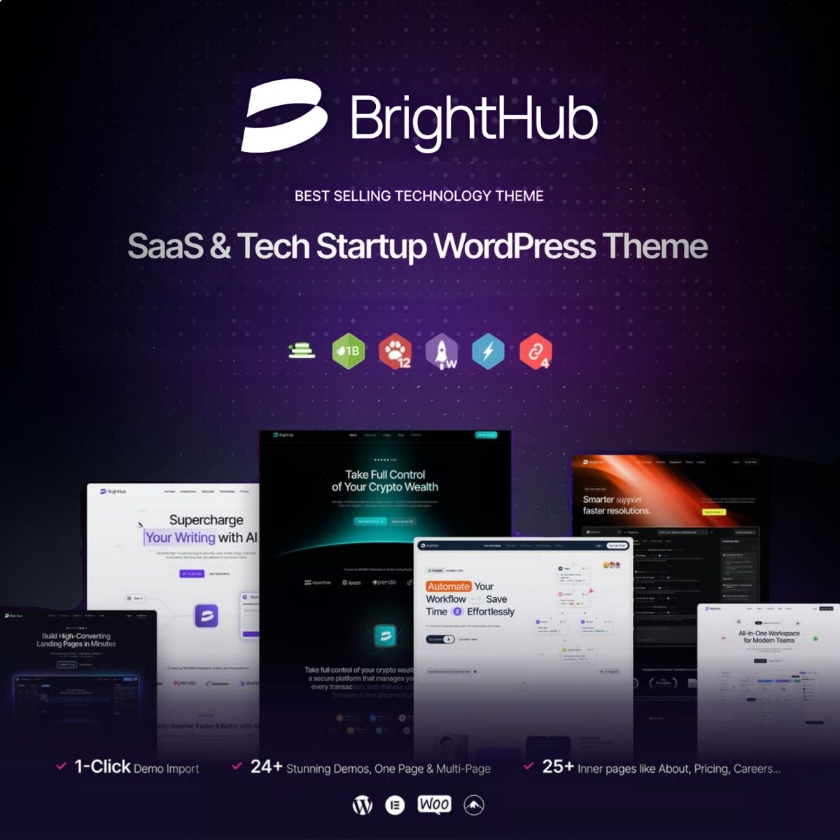 BrightHub - SaaS & Tech Startup WordPress Theme BrightHub - SaaS & Tech Startup WordPress Theme