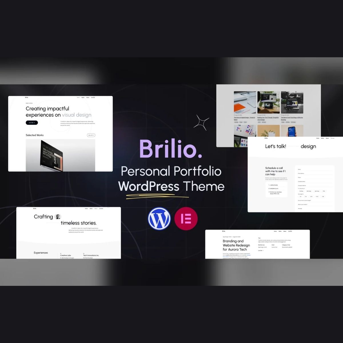 Personal Portfolio WordPress Theme - Brilio Personal Portfolio WordPress Theme - Brilio