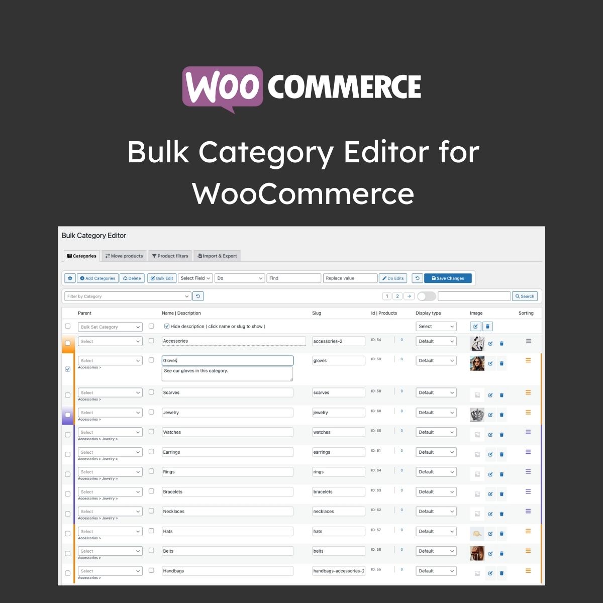 Bulk Category Editor for WooCommerce Bulk Category Editor for WooCommerce