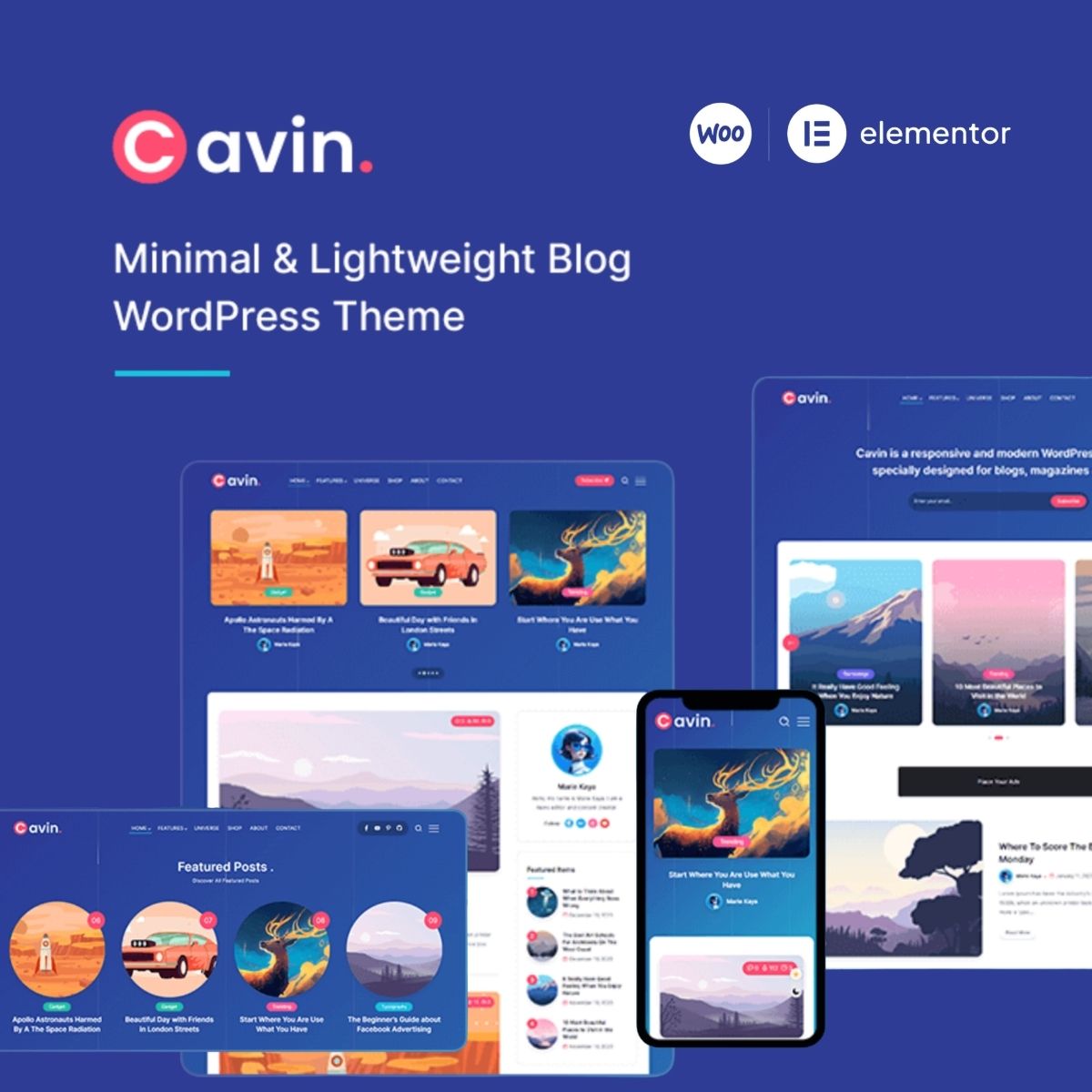 Cavin | Minimal & Lightweight WordPress Blog Theme Cavin | Minimal & Lightweight WordPress Blog Theme