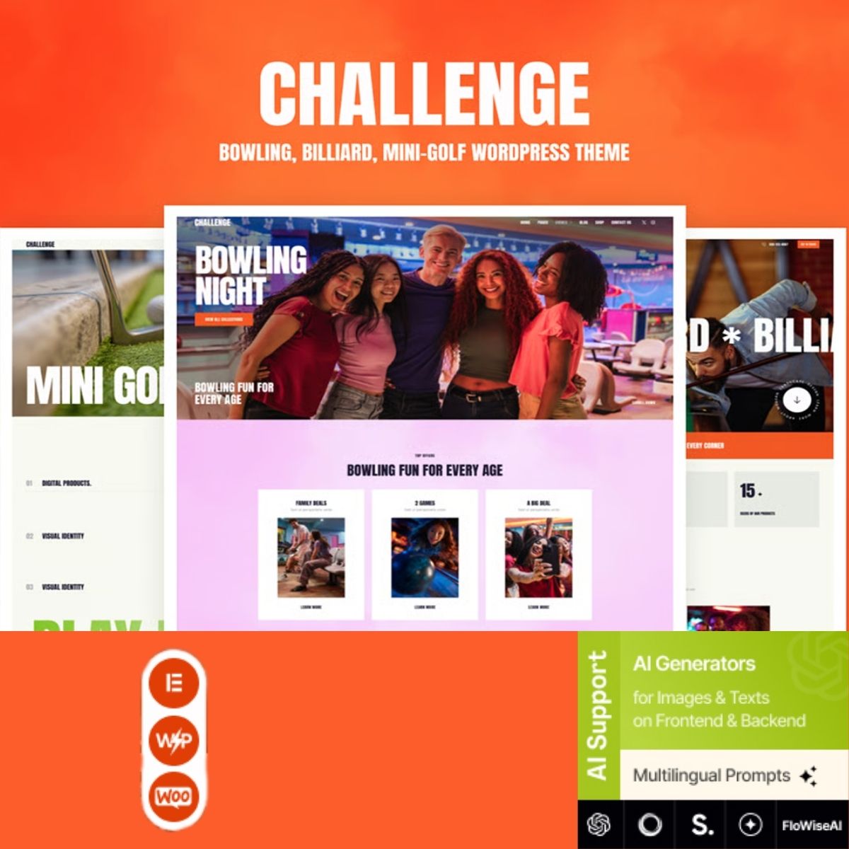 Challenge - Bowling, Billiard & Mini-Golf WordPress Theme Challenge - Bowling, Billiard & Mini-Golf WordPress Theme