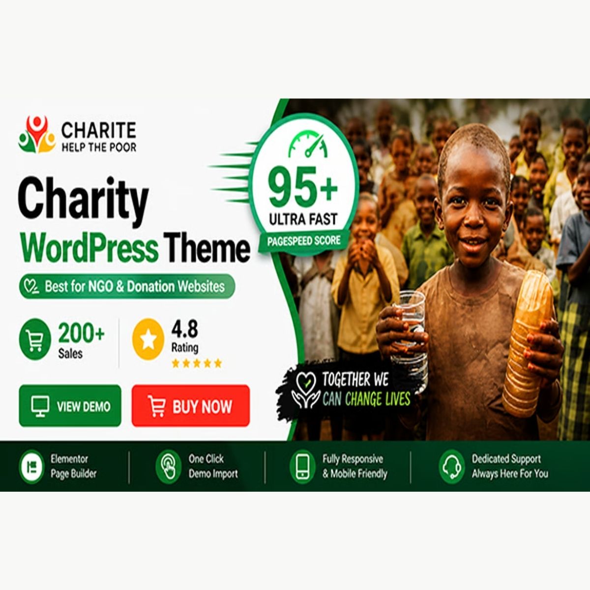 Charite - Nonprofit Charity & Donation WordPress Theme Charite - Nonprofit Charity & Donation WordPress Theme