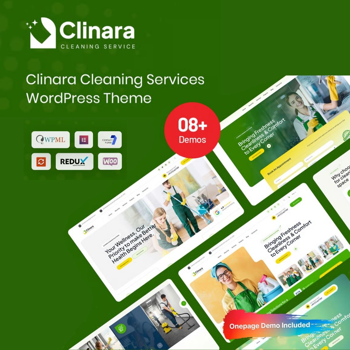 Clinara - Cleaning Services WordPress Theme Clinara - Cleaning Services WordPress Theme