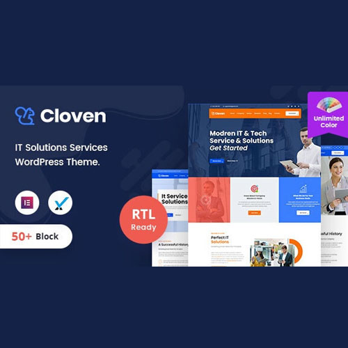 Cloven - IT Solutions Services Company WordPress Theme + RTL Cloven - IT Solutions Services Company WordPress Theme + RTL