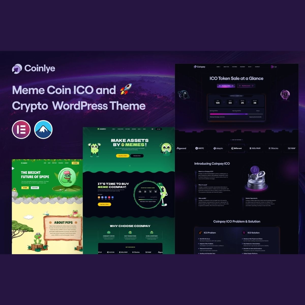 Coinlye - Meme coin ICO & Crypto WordPress Theme Coinlye - Meme coin ICO & Crypto WordPress Theme