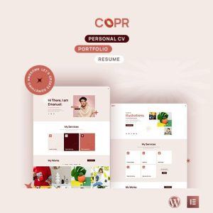 Copr - One Page Personal Portfolio, CV and Resume WordPress Theme