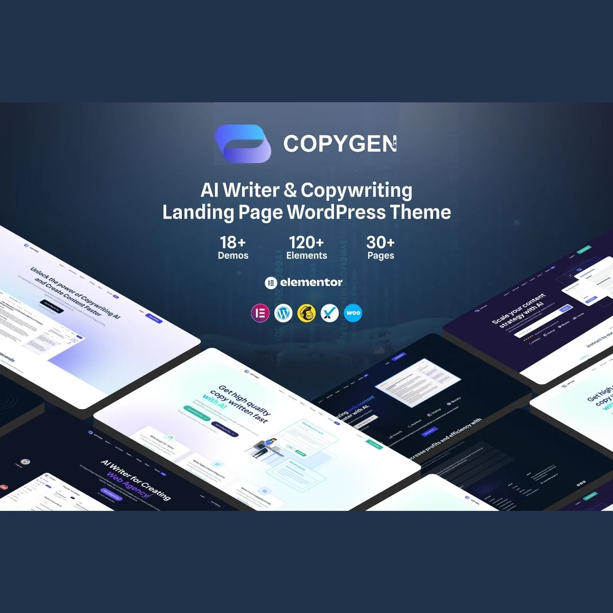 CopyGen - AI Writer & Copywriting Landing Page WordPress Theme CopyGen - AI Writer & Copywriting Landing Page WordPress Theme