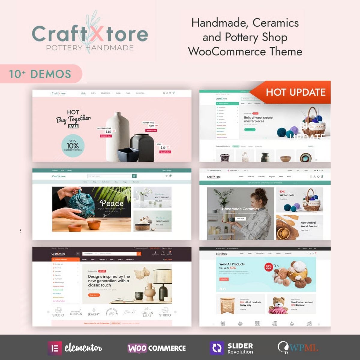 CraftXtore - Handmade, Ceramics and Pottery Shop WooCommerce Theme CraftXtore - Handmade, Ceramics and Pottery Shop WooCommerce Theme