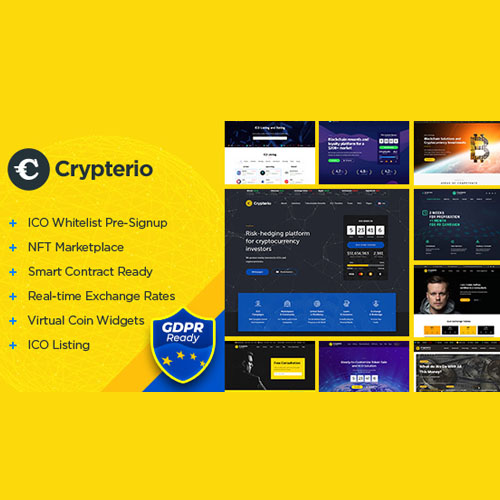 Crypterio - NFT and Crypto Landing Page WordPress Theme Crypterio - NFT and Crypto Landing Page WordPress Theme