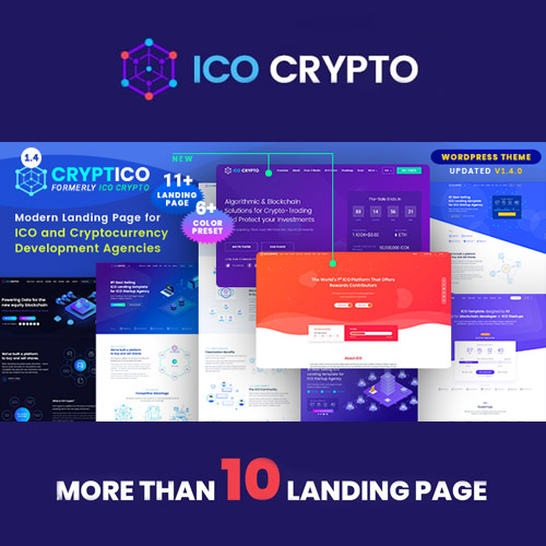 Cryptico - ICO Crypto Landing & Cryptocurrency WordPress Theme Cryptico - ICO Crypto Landing & Cryptocurrency WordPress Theme