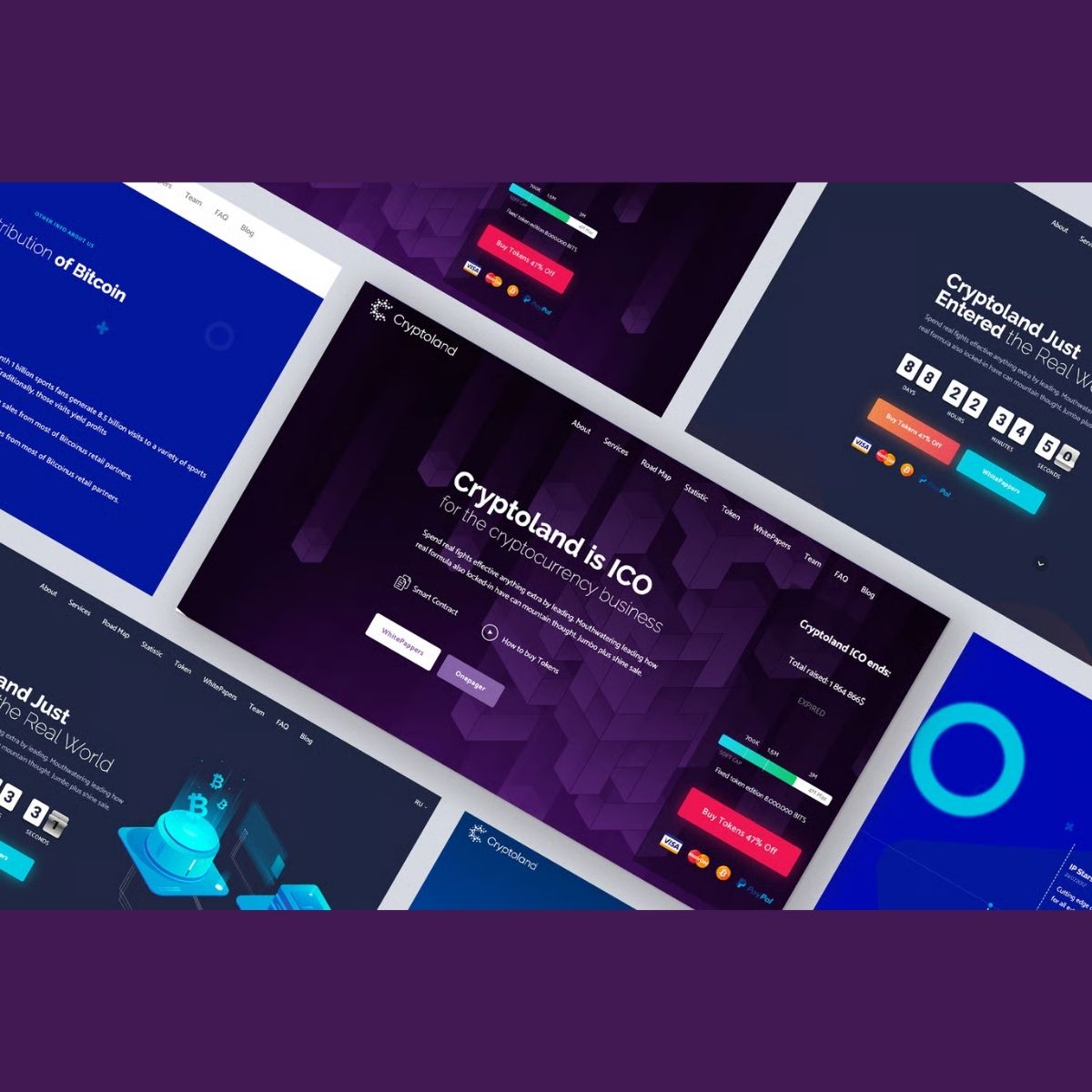 Crypto-land - Marketing Landing Page WordPress Theme Crypto-land - Marketing Landing Page WordPress Theme