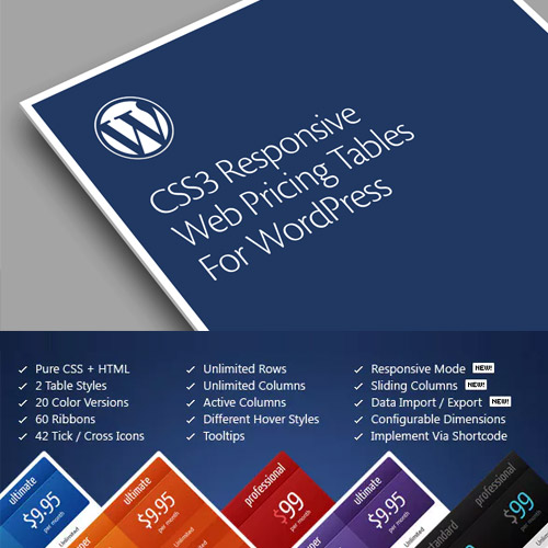 CSS3 Responsive WordPress Compare Pricing Tables CSS3 Responsive WordPress Compare Pricing Tables