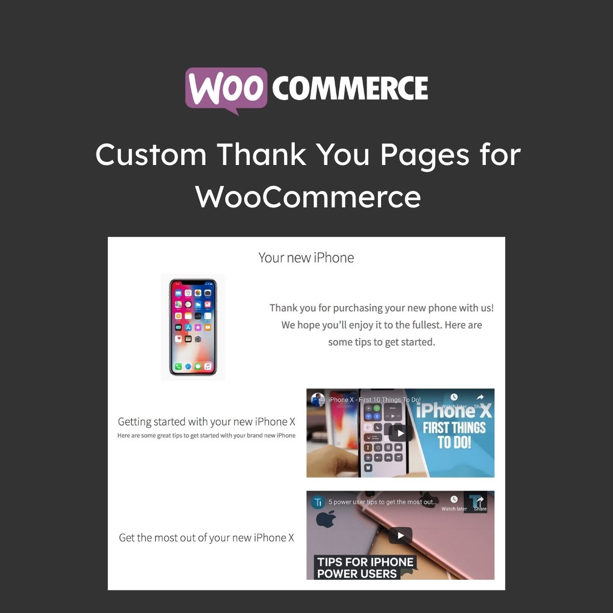 Custom Thank You Pages for WooCommerce Custom Thank You Pages for WooCommerce