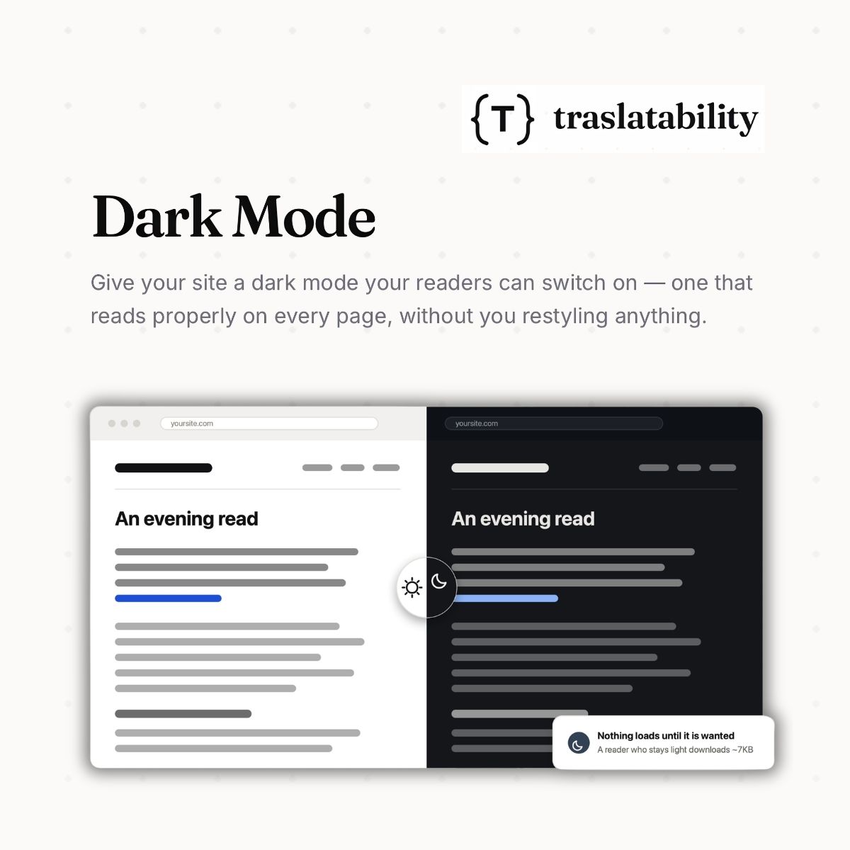 Dark Mode by Traslatability Dark Mode by Traslatability