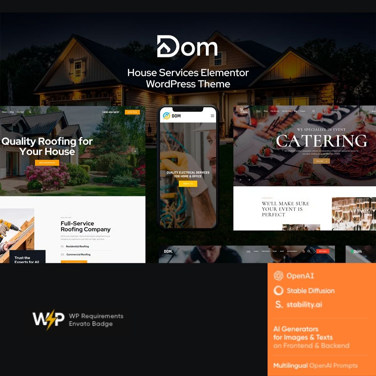 Dom - House Services Elementor WordPress Theme Dom - House Services Elementor WordPress Theme