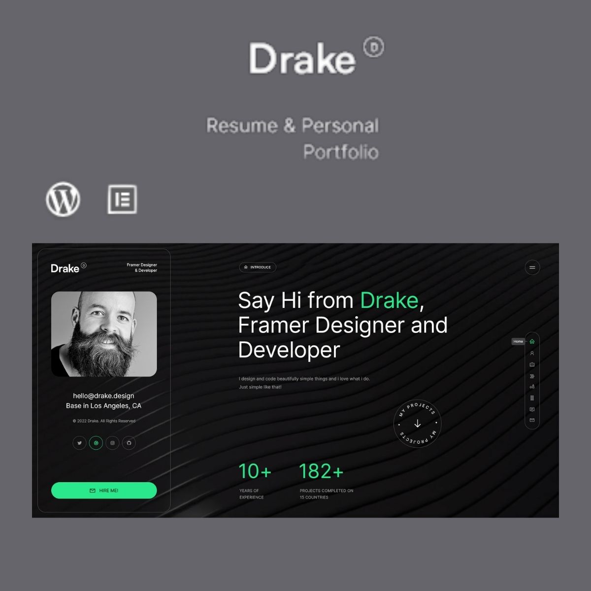 Drake Portfolio Theme Drake Portfolio Theme