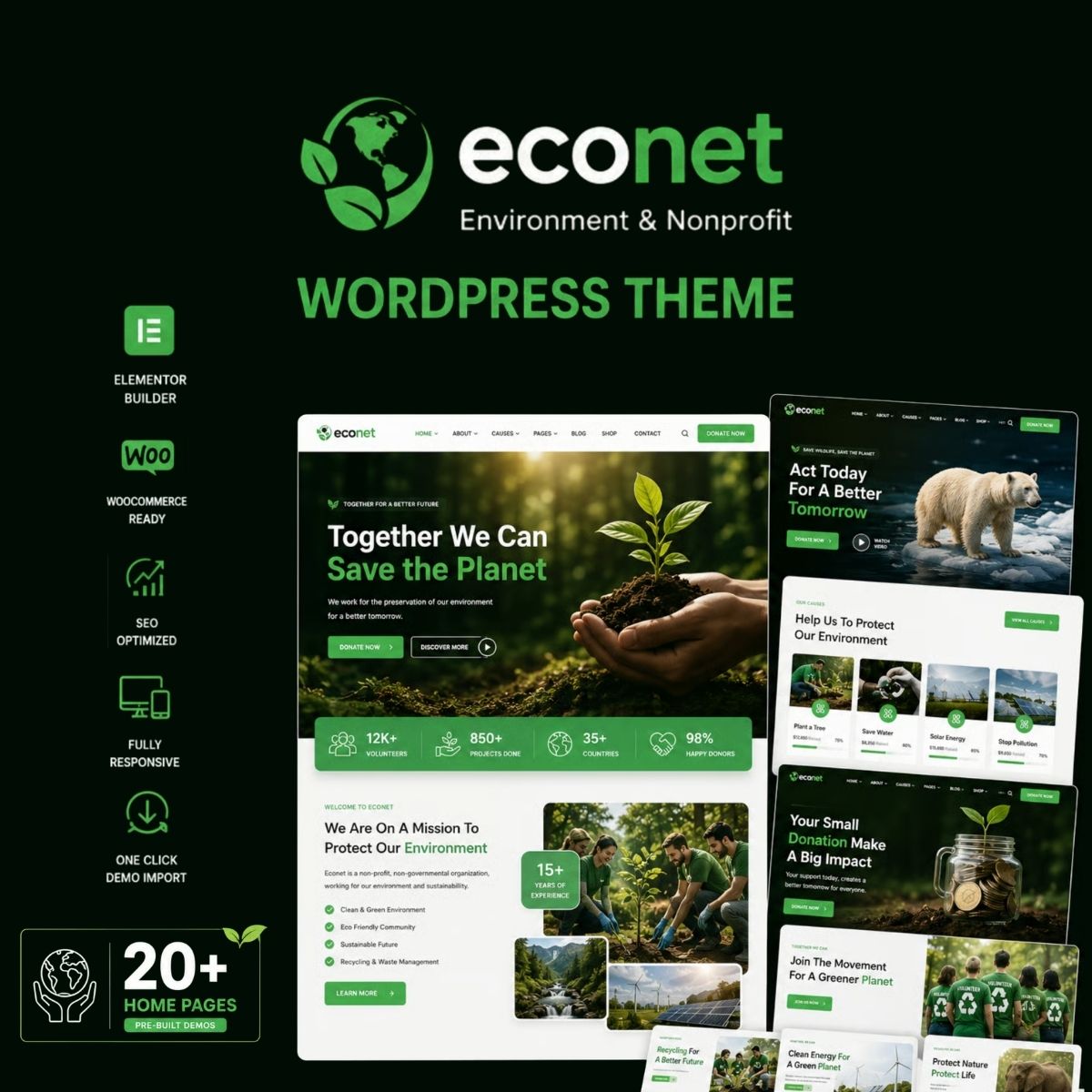 Econet - Ecology Environment & Nonprofit WordPress Theme Econet - Ecology Environment & Nonprofit WordPress Theme