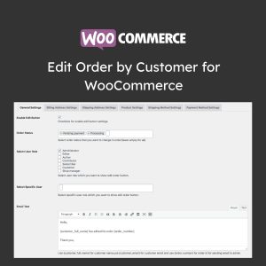 Edit Order by Customer for WooCommerce