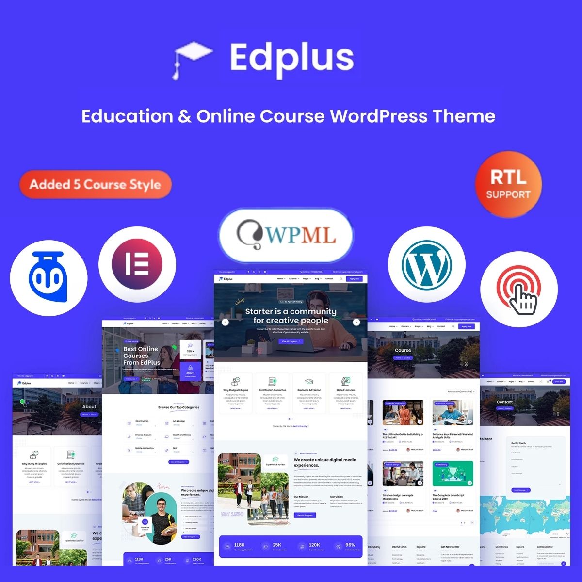 Edplus - Education & Online Course WordPress Theme + RTL Edplus - Education & Online Course WordPress Theme + RTL
