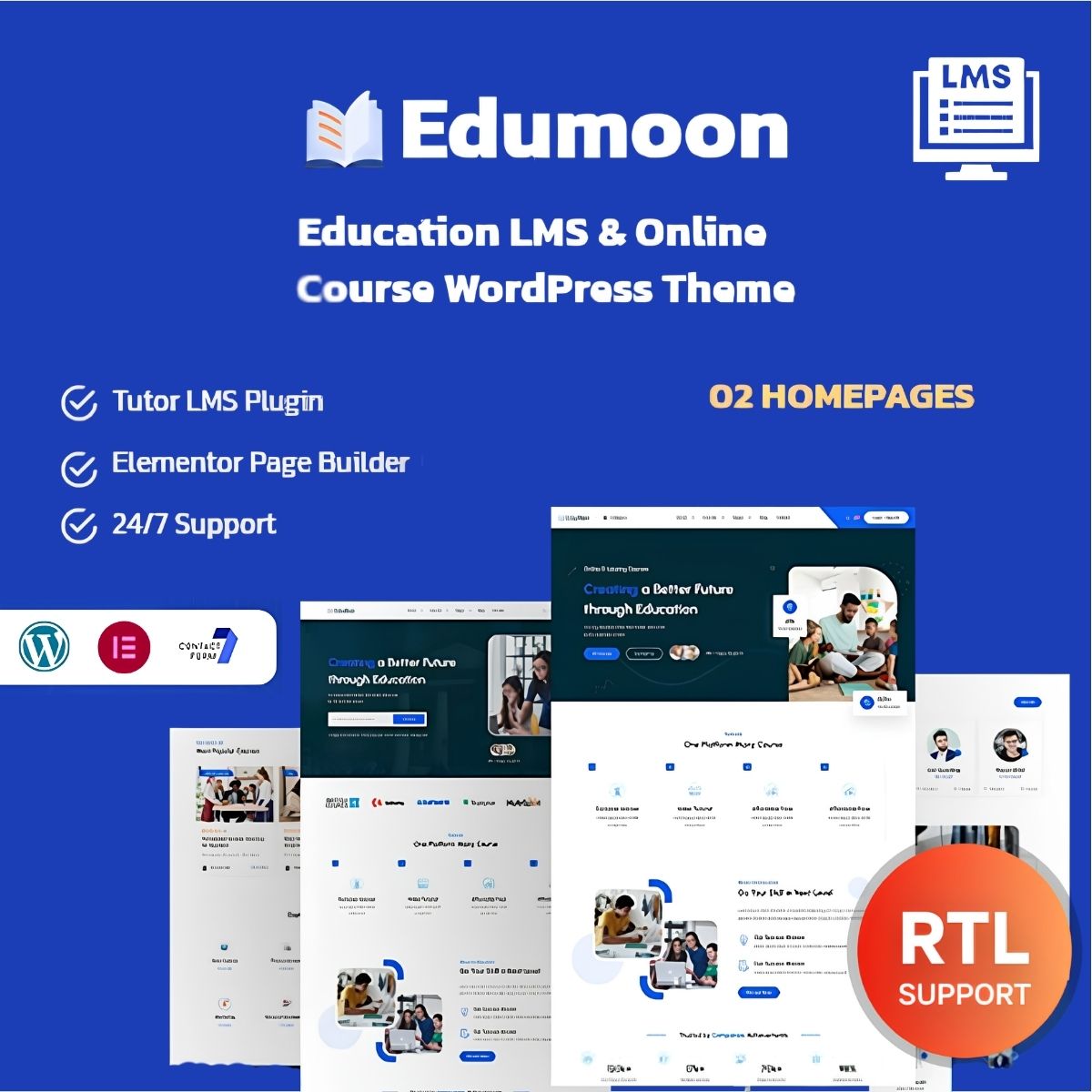 Edumoon - Education & Online Course LMS WordPress Theme + RTL Edumoon - Education & Online Course LMS WordPress Theme + RTL