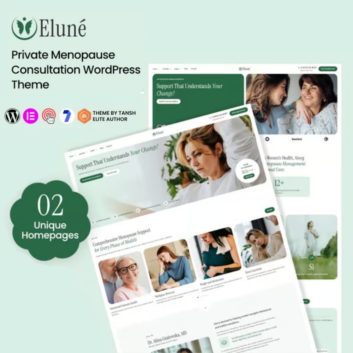 Elune - Private Menopause Consultation & Midlife Wellness WordPress Theme Elune - Private Menopause Consultation & Midlife Wellness WordPress Theme