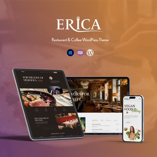 Erica - Restaurant & Coffee WordPress Theme Erica - Restaurant & Coffee WordPress Theme