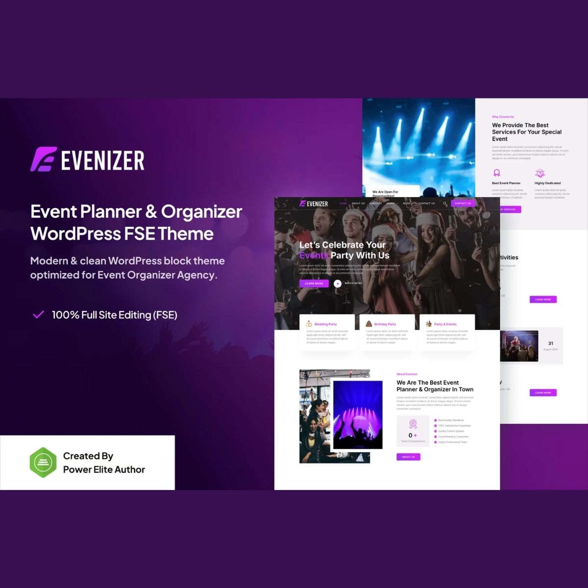 Evenizer – Event Planner & Organizer Gutenverse FSE WordPress Theme Evenizer – Event Planner & Organizer Gutenverse FSE WordPress Theme