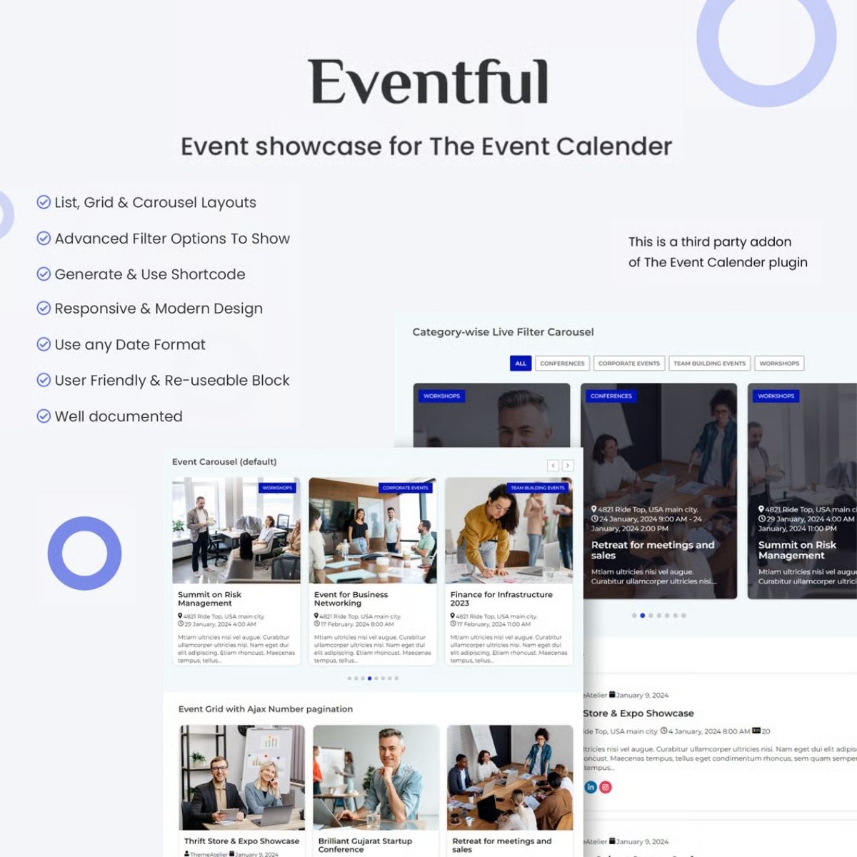 Events Showcase For The Events Calendar Events Showcase For The Events Calendar