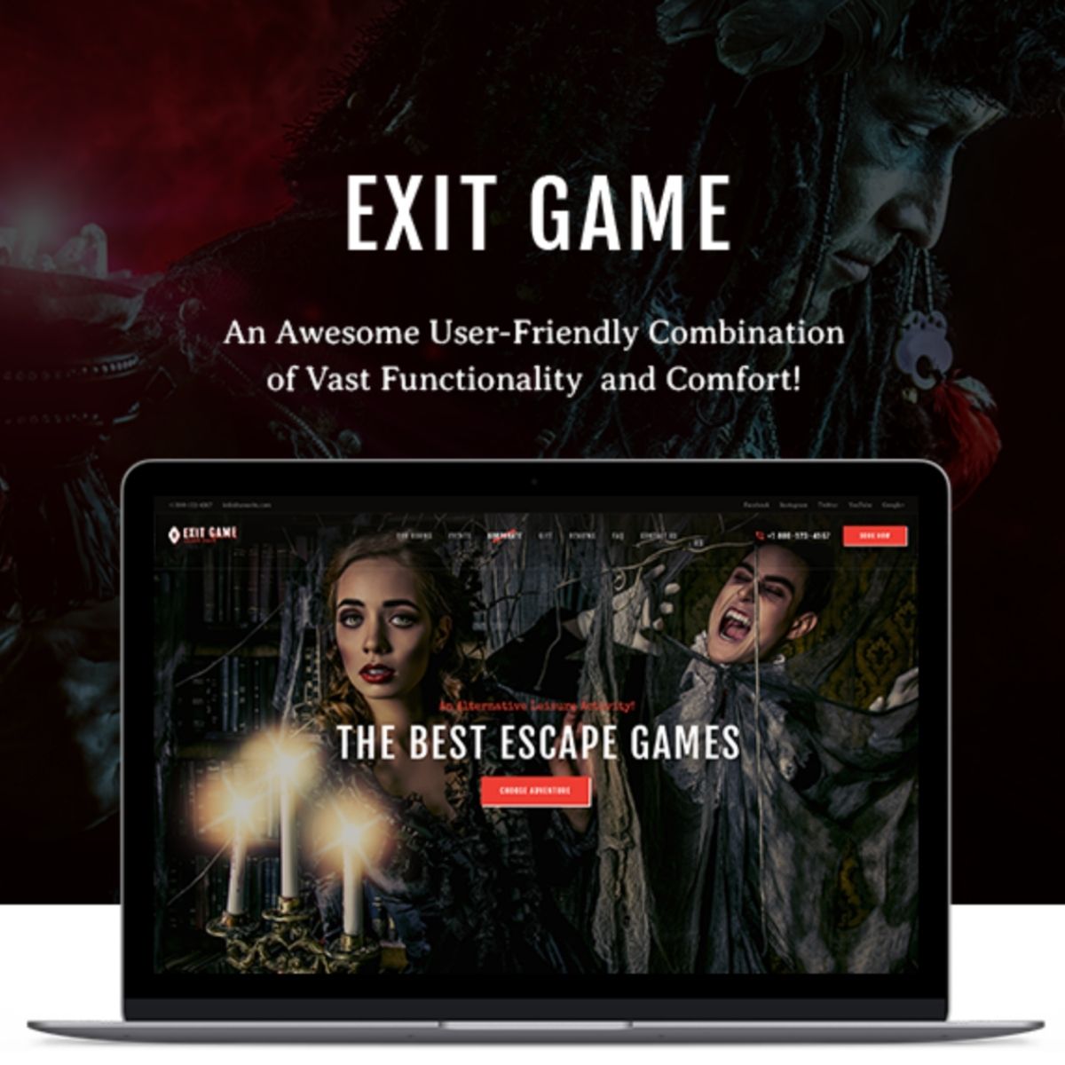 Exit Game | Escape Room & Quest Secret WordPress Theme Exit Game | Escape Room & Quest Secret WordPress Theme