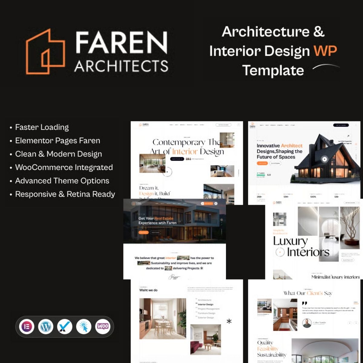 Faren - Architecture and Interior Design WordPress Theme Faren - Architecture and Interior Design WordPress Theme
