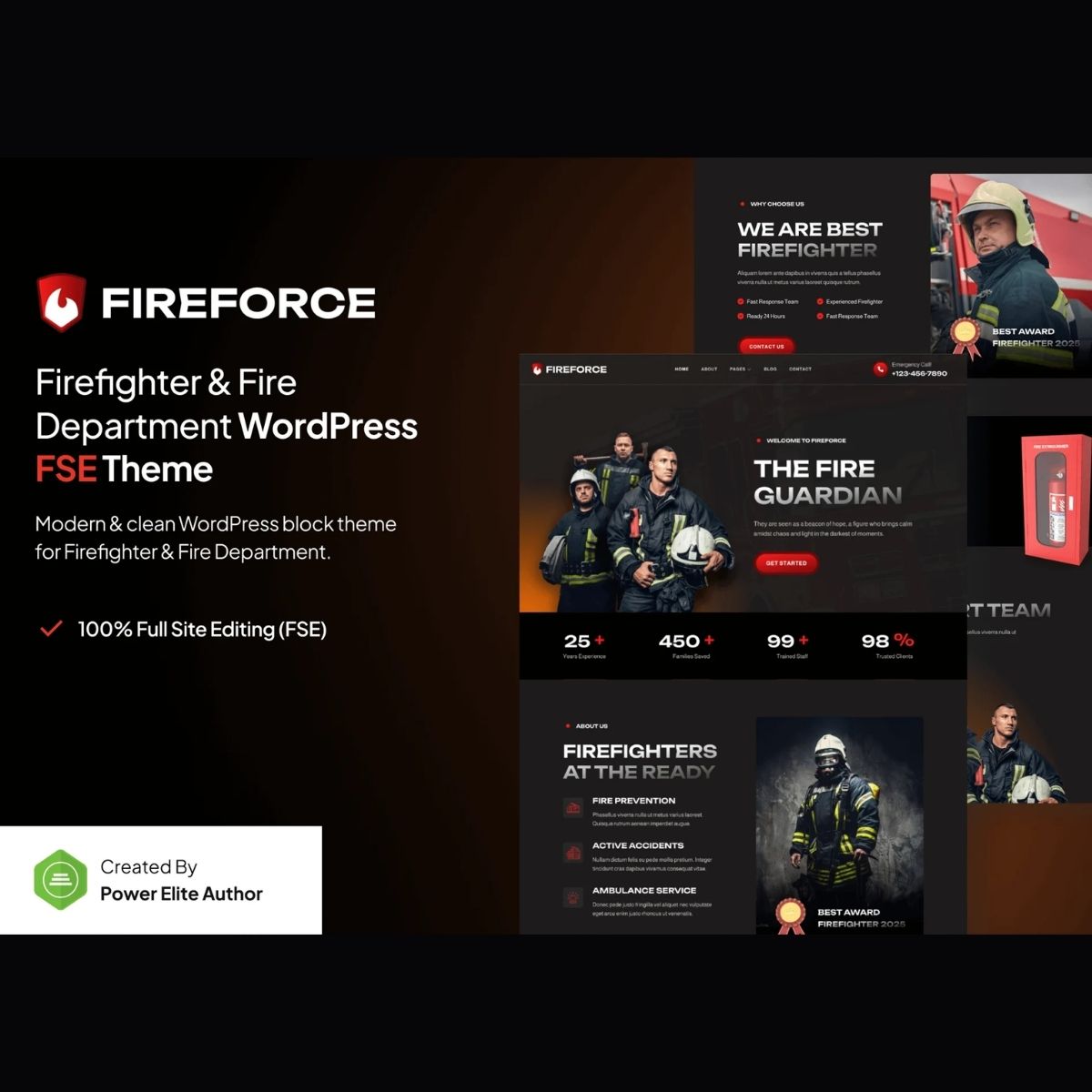 Fireforce – Firefighter Department Gutenverse FSE WordPress Block Theme Fireforce – Firefighter Department Gutenverse FSE WordPress Block Theme