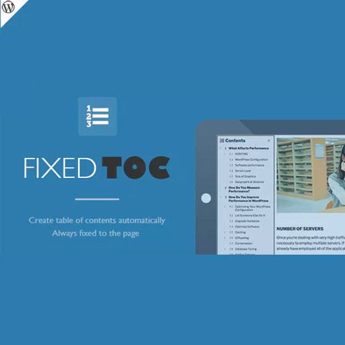 Fixed TOC - table of contents for WordPress plugin Fixed TOC - table of contents for WordPress plugin