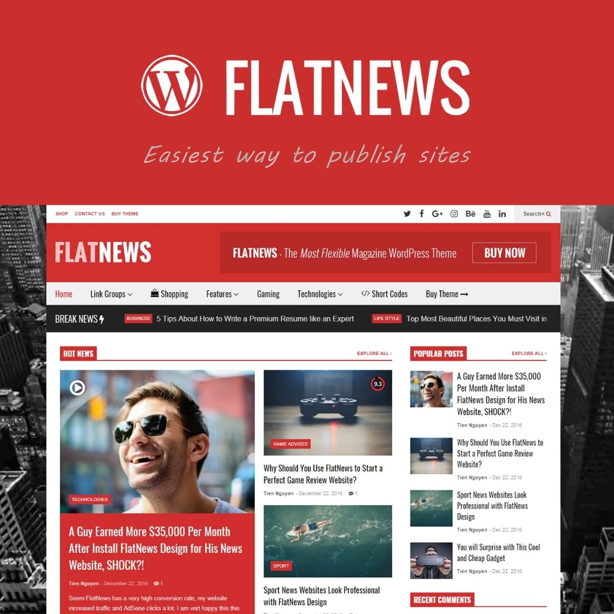 FlatNews – Responsive Magazine WordPress Theme FlatNews – Responsive Magazine WordPress Theme