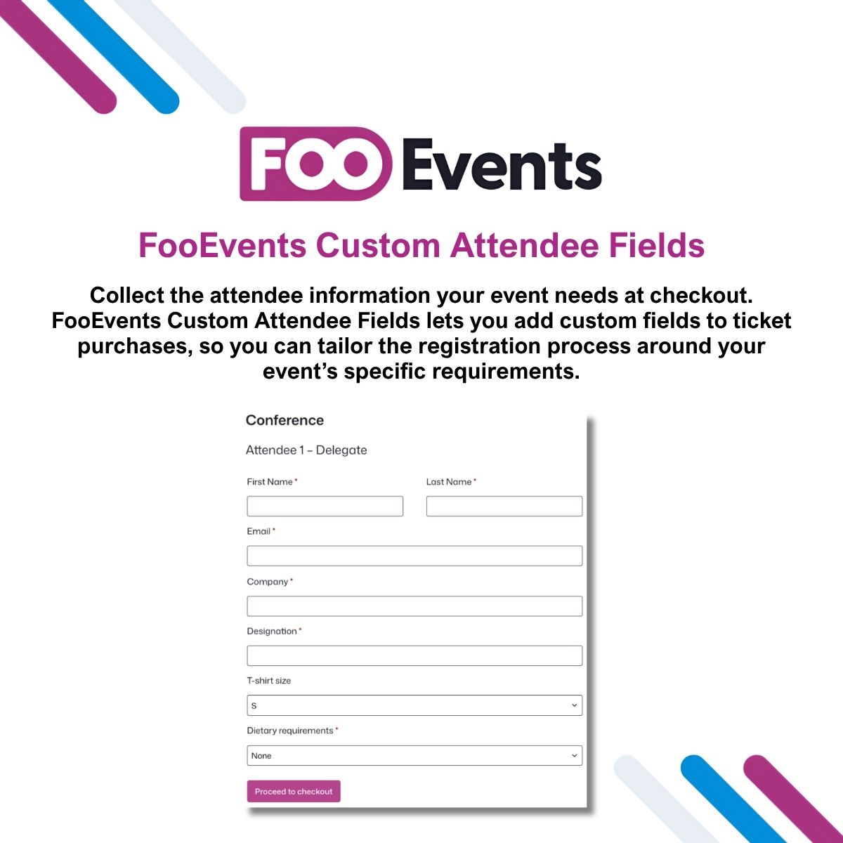 FooEvents Custom Attendee Fields FooEvents Custom Attendee Fields